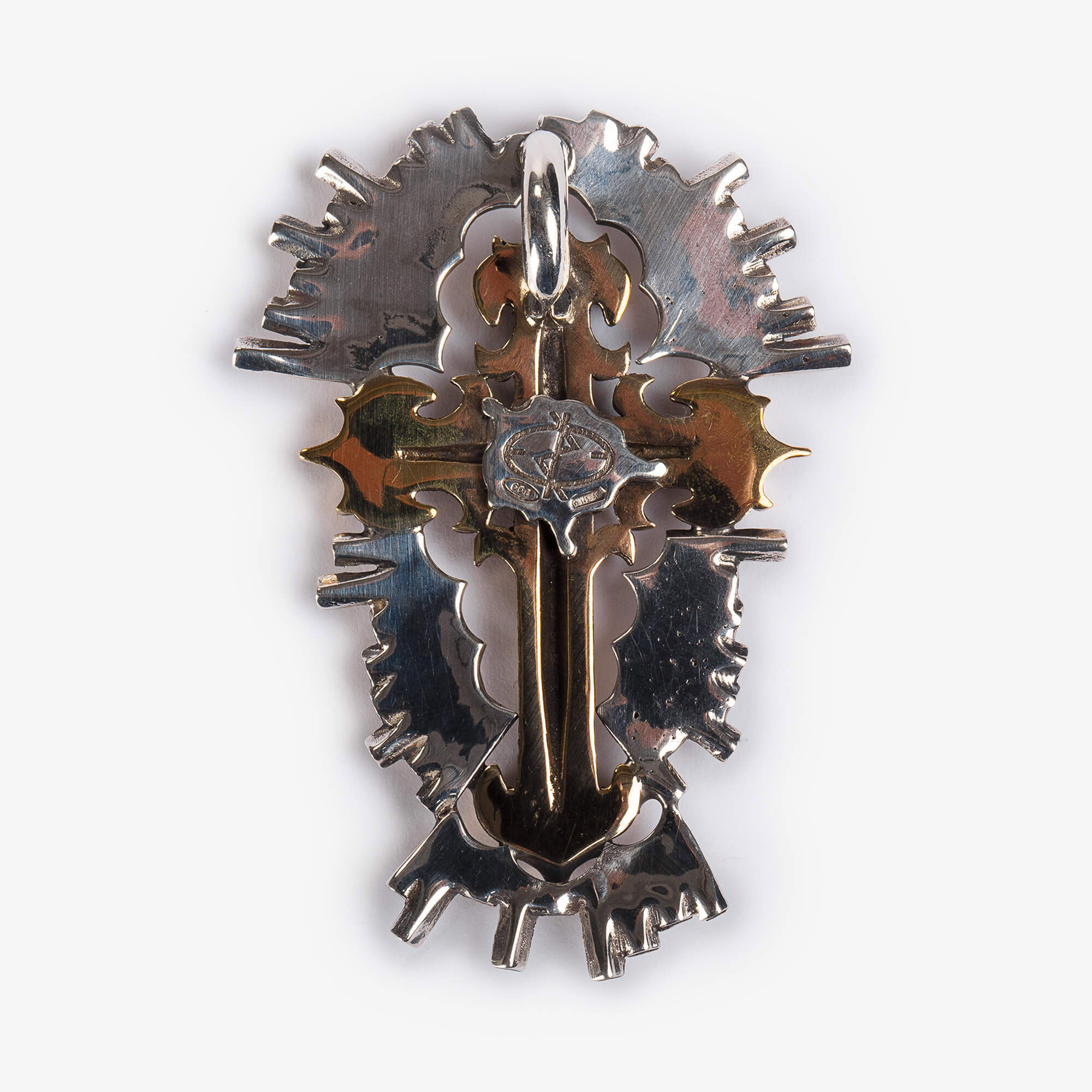 Ciodolo Stella Crucis Croce Br Raggi Arg retro