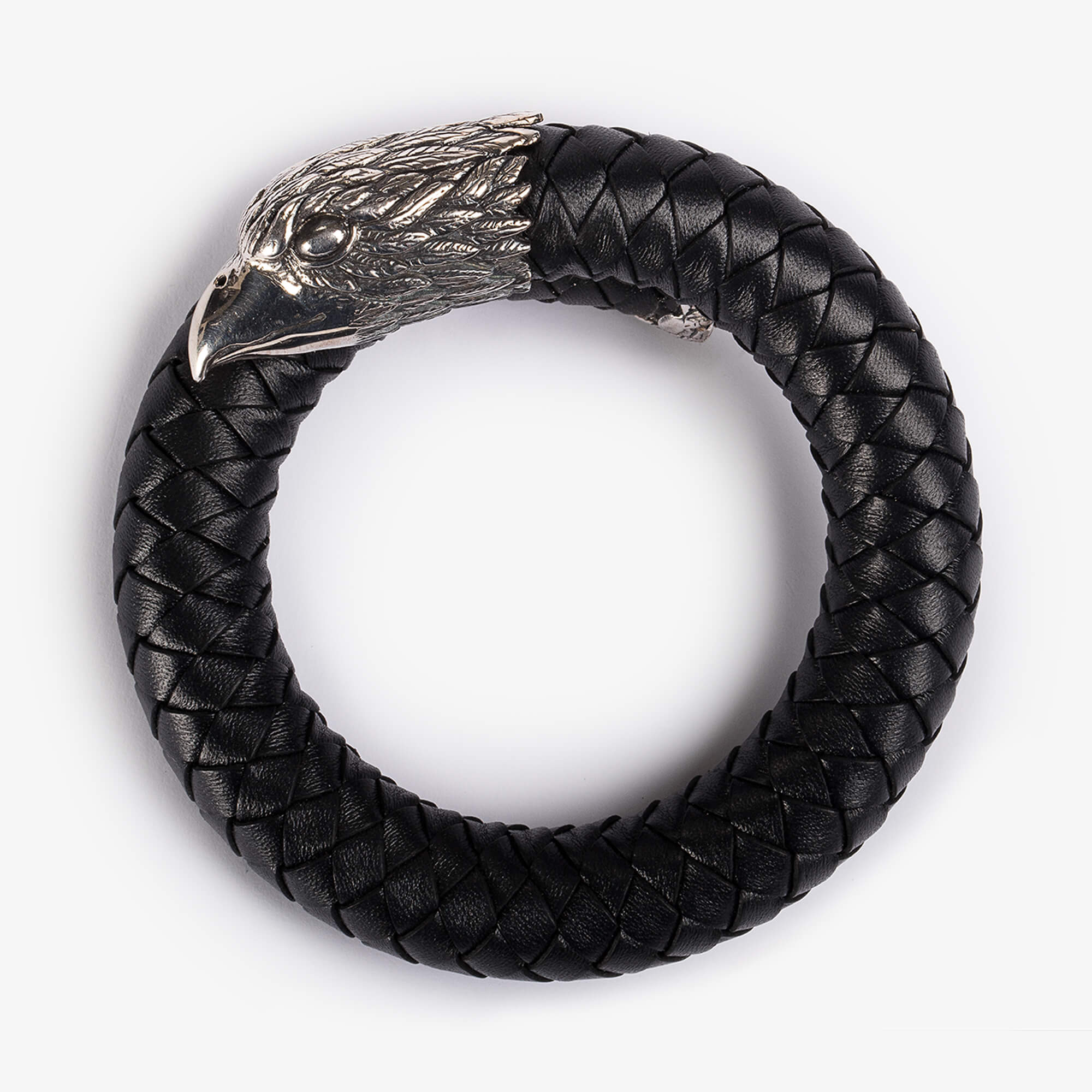 Bracciale Ziz Pelle e Argento Black