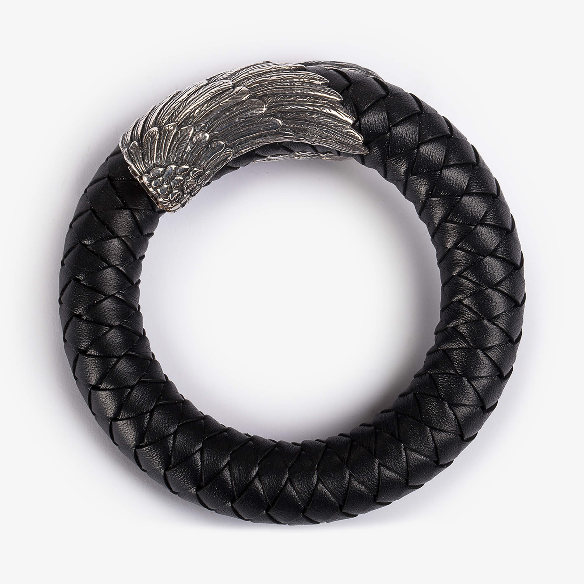Bracciale Ziz Pelle e Argento Black retro
