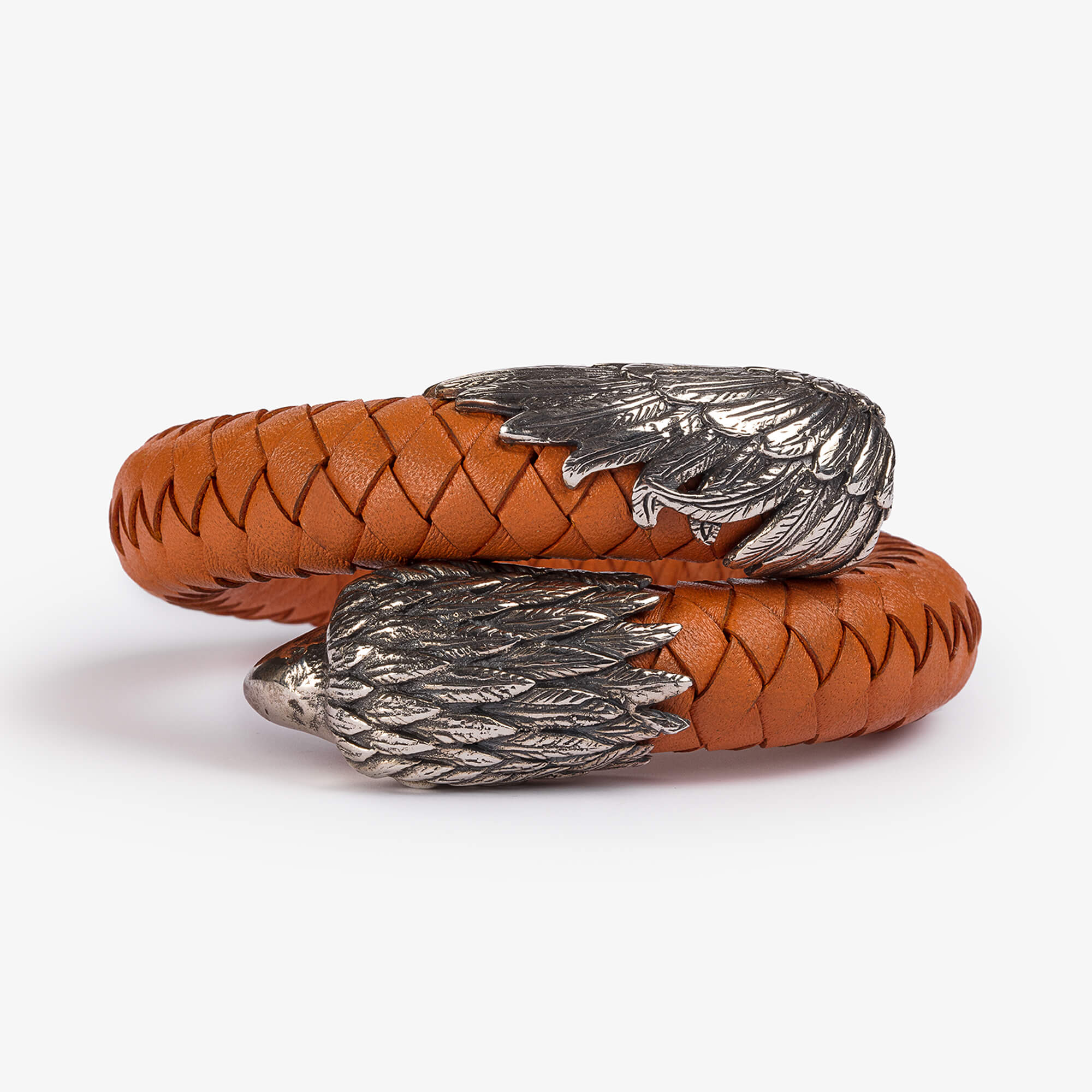 Bracciale Ziz Pelle e Argento Brandy dettaglio