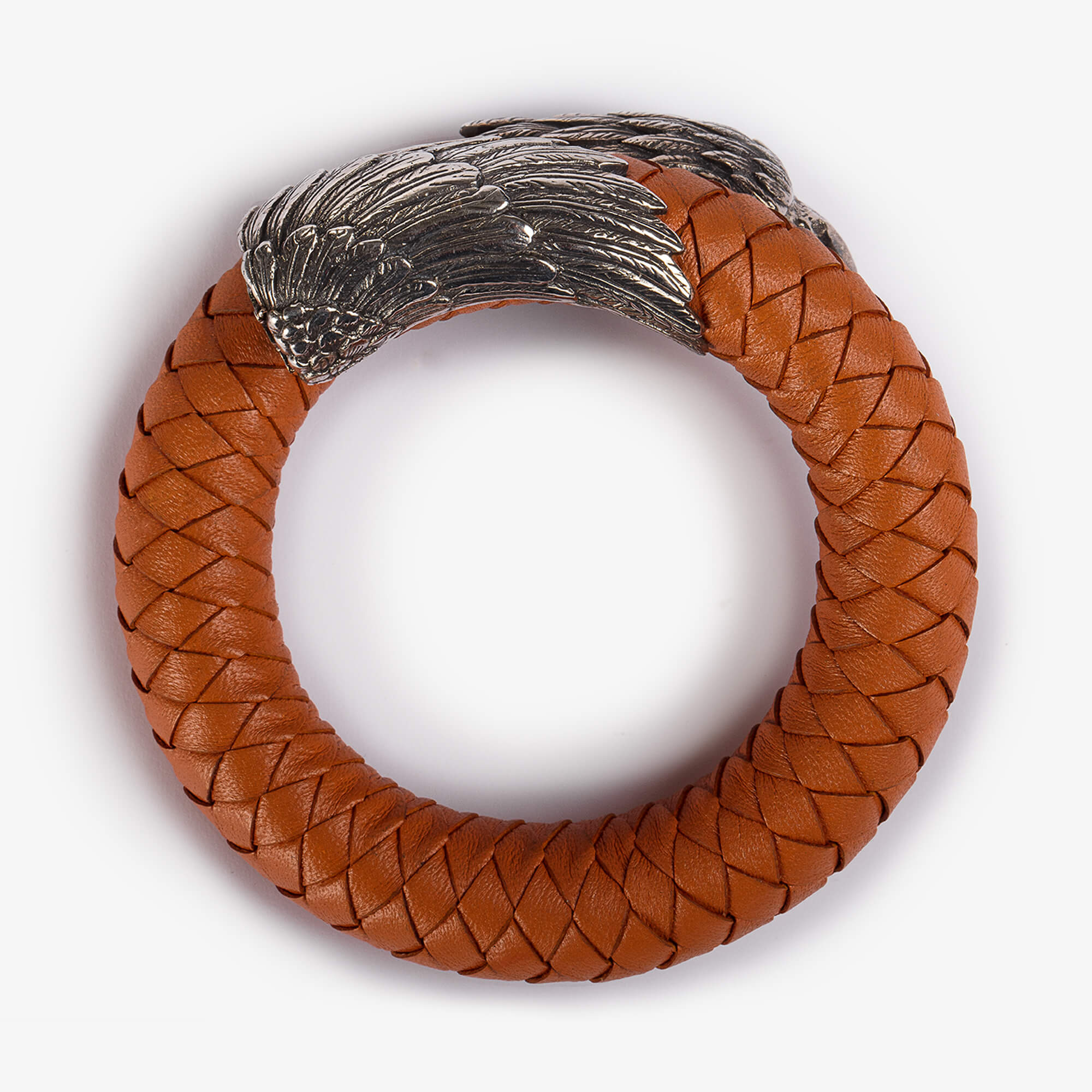 Bracciale Ziz Pelle e Argento Brandy retro