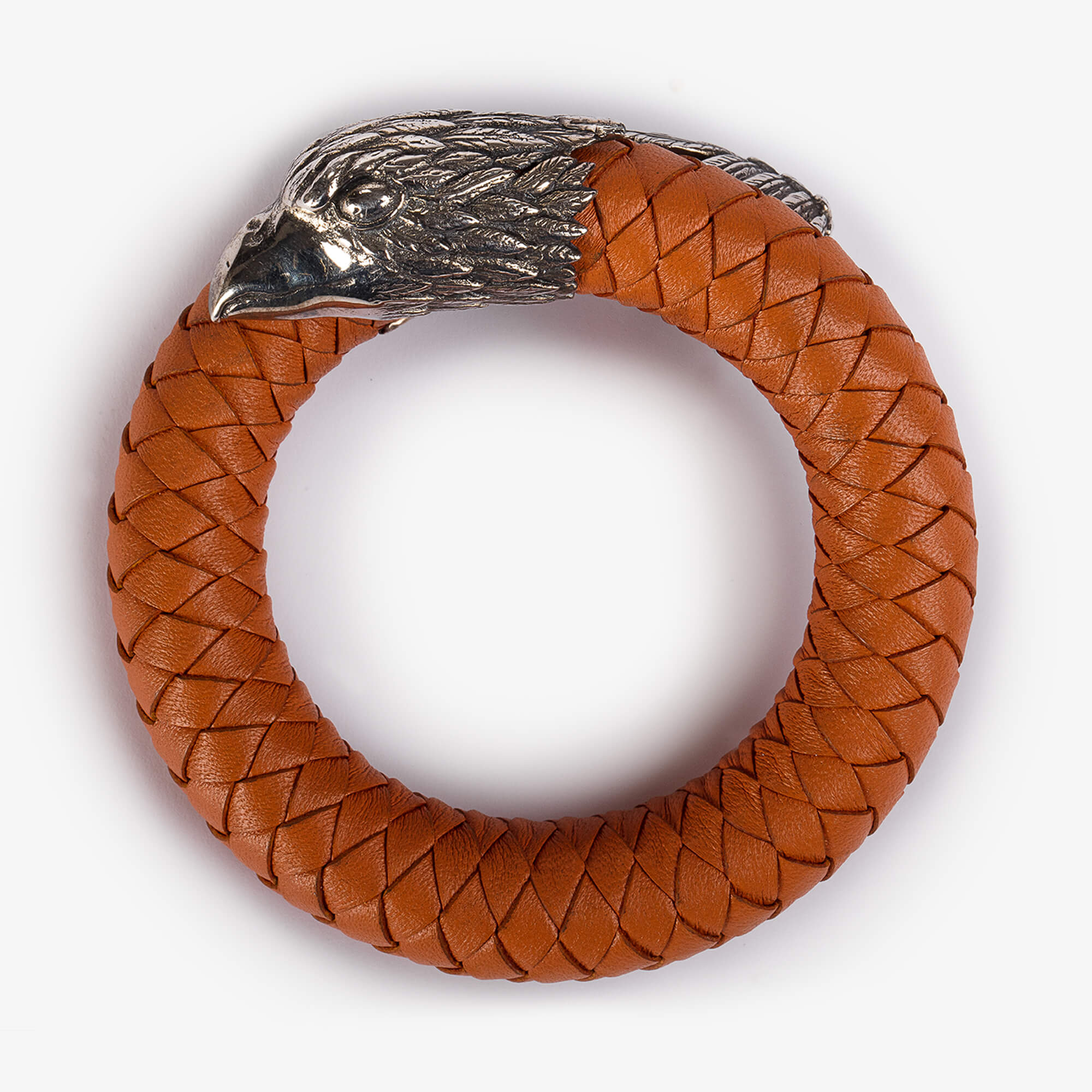 Bracciale Ziz Pelle e Argento Brandy