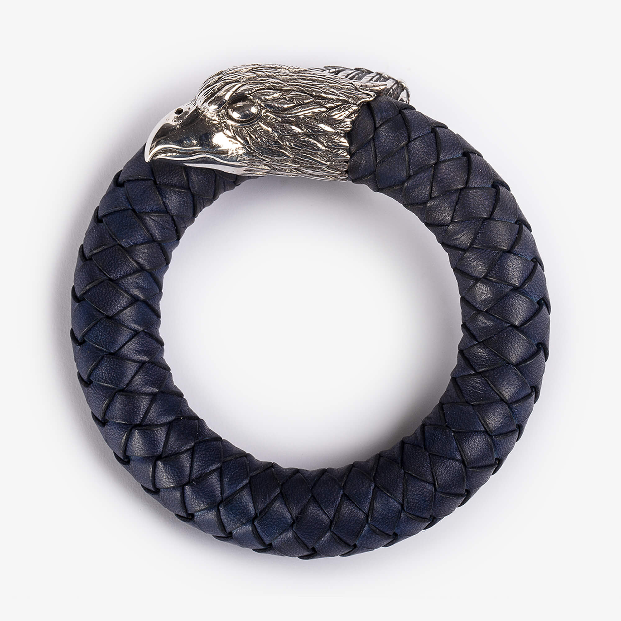 Bracciale Ziz Pelle e Argento Deep Blue