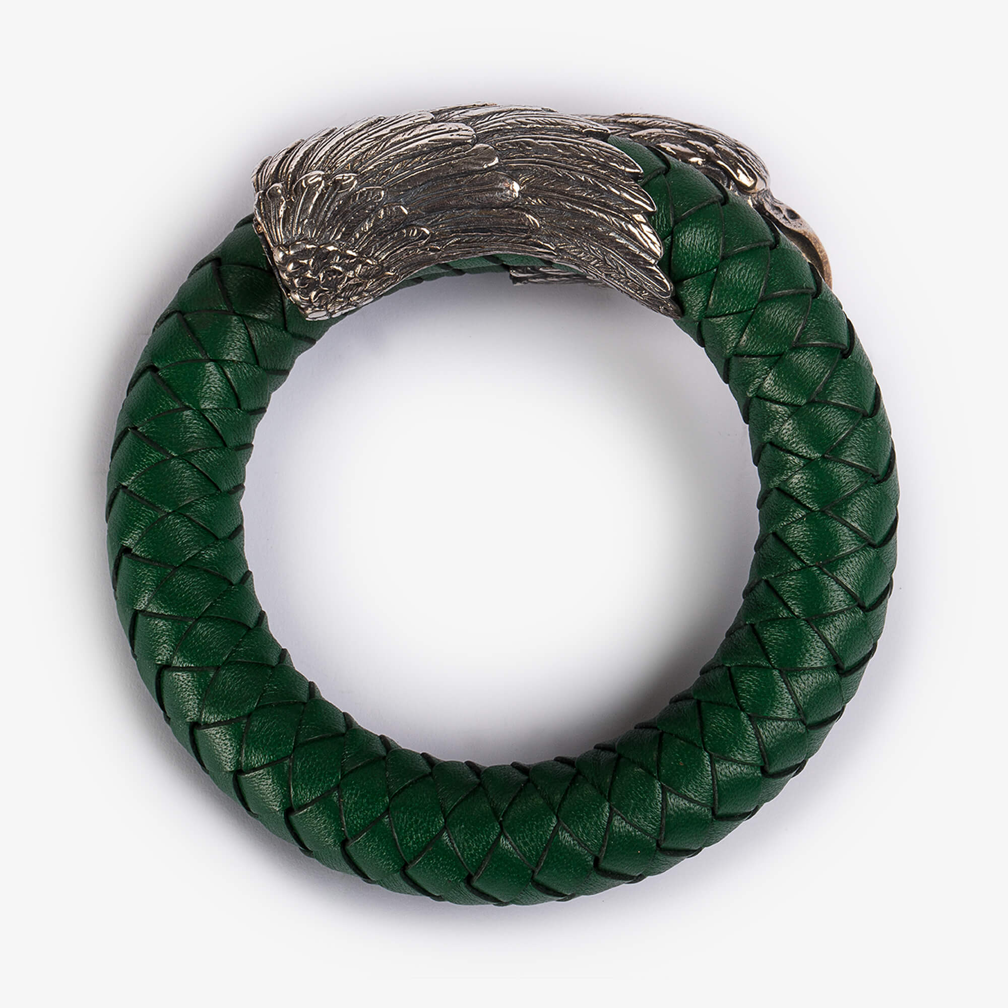 Bracciale Ziz Pelle e Argento Emerald retro