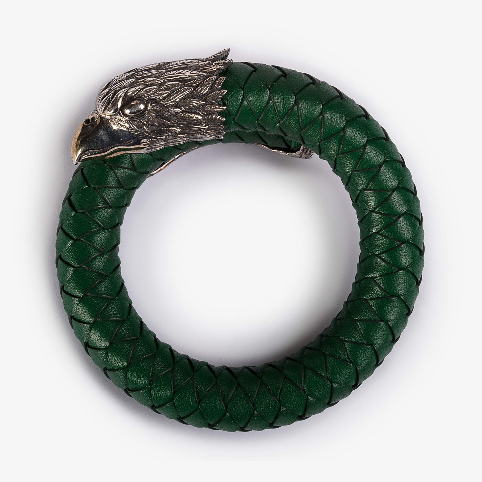 Bracciale Ziz Pelle e Argento Emerald