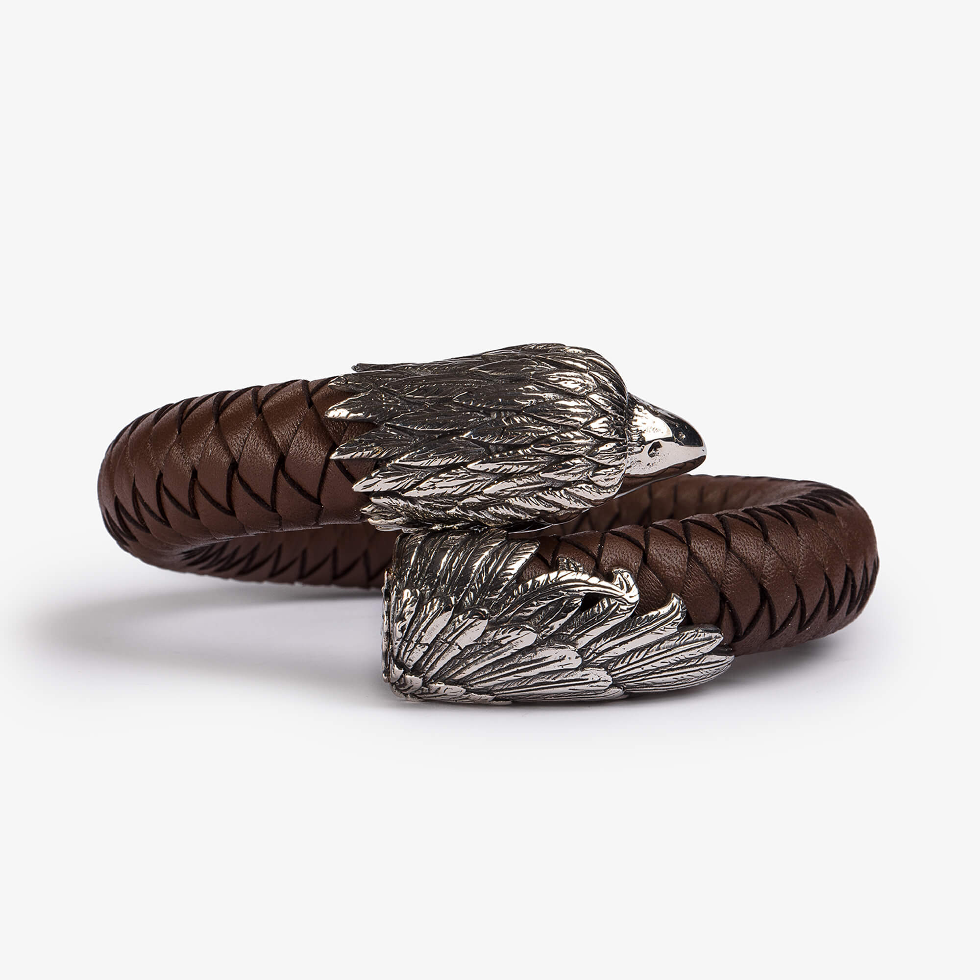 Bracciale Ziz Pelle e Argento Wood dettaglio