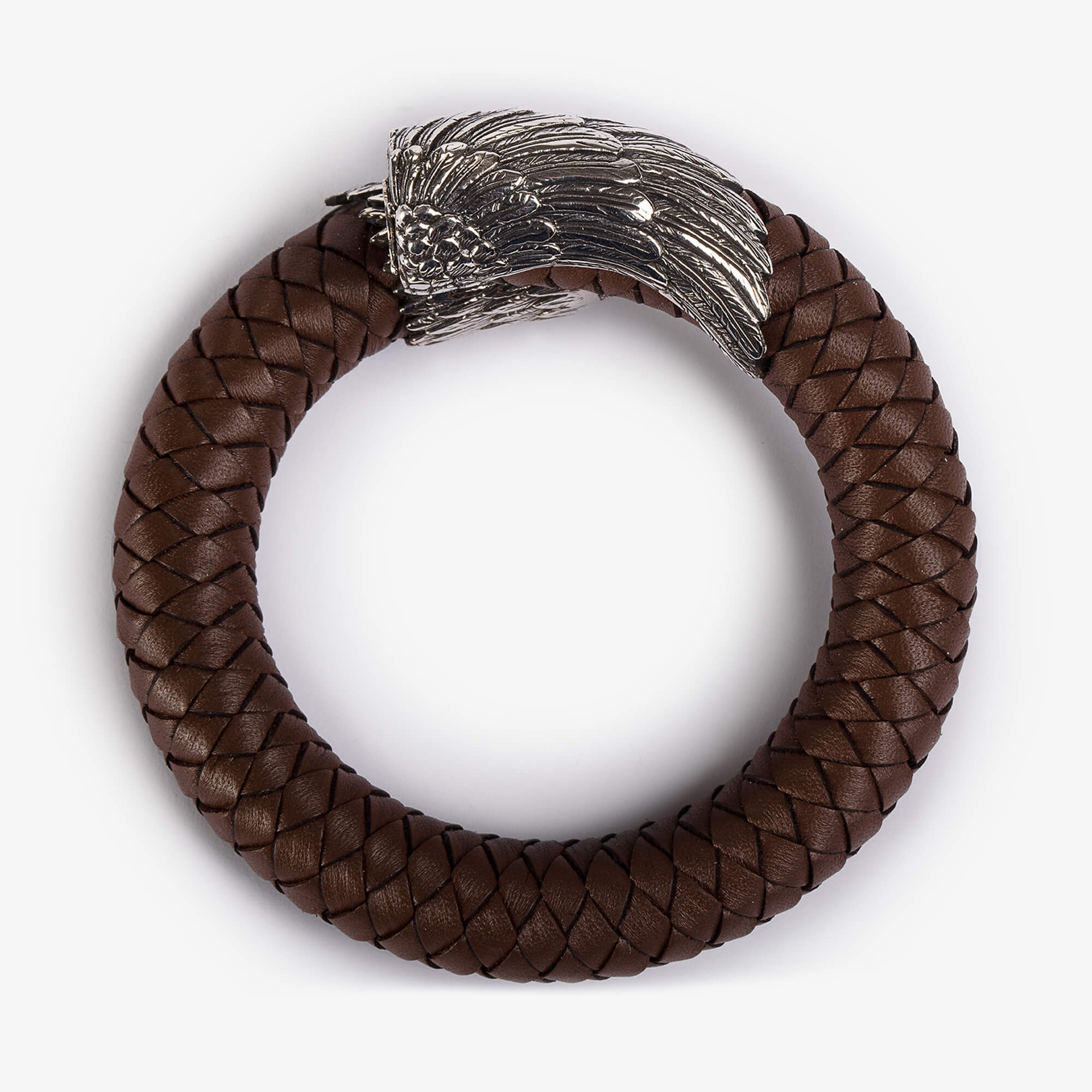 Bracciale Ziz Pelle e Argento Wood retro