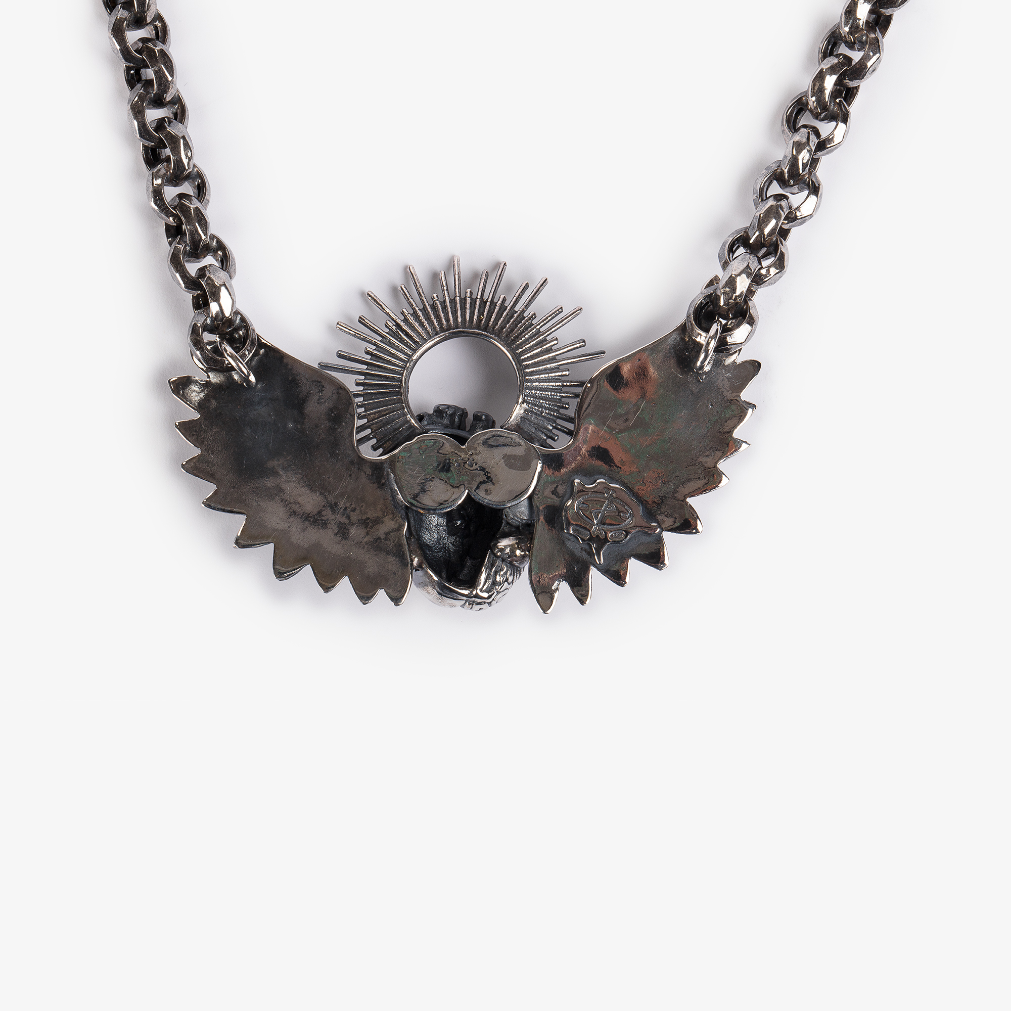 Collana Amore e Psiche Involo Argento retro corta